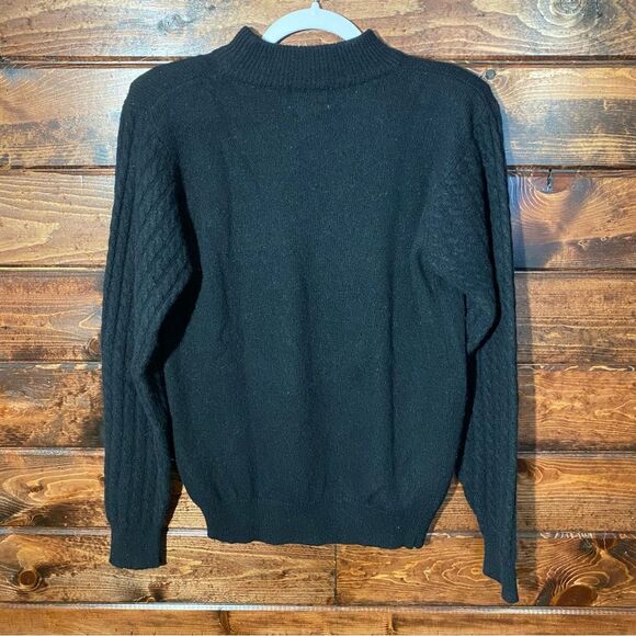 Vintage Gantos Lambswool & Angora Mock Neck Sweater W/ Shoulder Pads Women's Sml - Picture 11 of 12